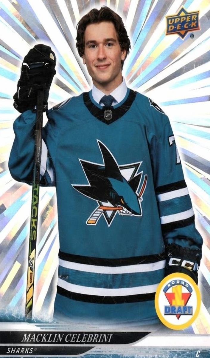 2024 Upper Deck Macklin Celebrini [Outburst Silver] #743 card