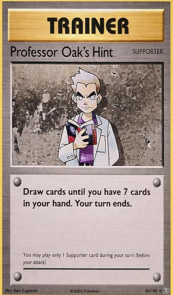 Professor Oak's Hint 2016 Pokemon XY Evolutions