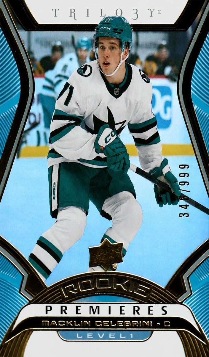 2024 Upper Deck Trilogy Rookie Premiere Macklin Celebrini #T-13 card
