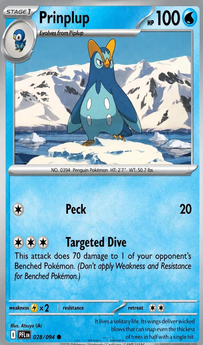 Prinplup 2025 Pokemon Mega Evolution Phantasmal Flames