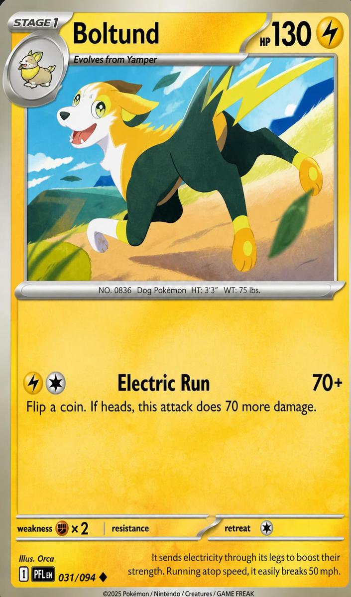 Boltund 2025 Pokemon Mega Evolution Phantasmal Flames