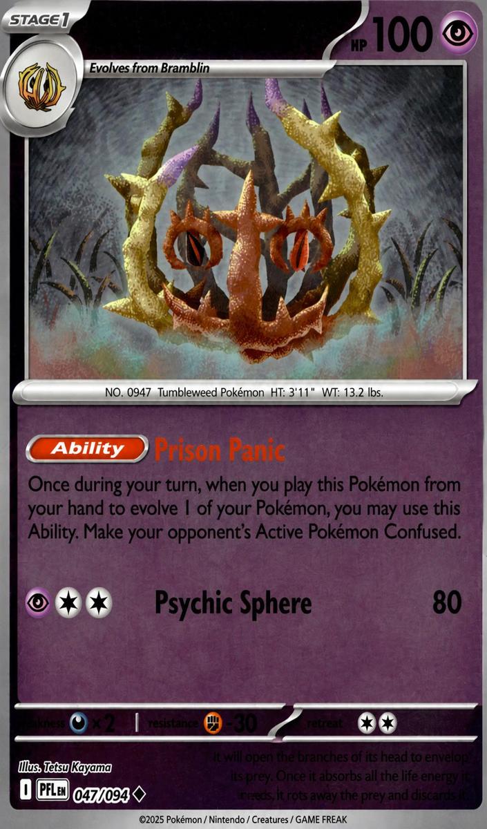 Brambleghast 2025 Pokemon Mega Evolution Phantasmal Flames