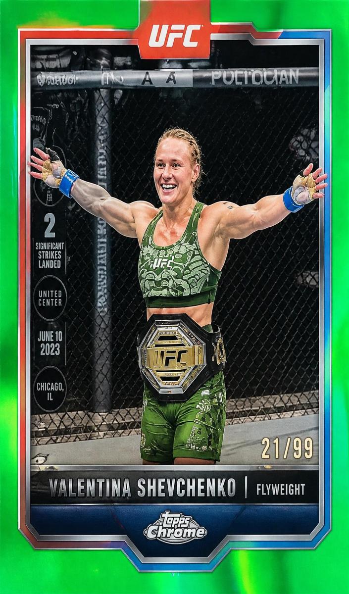 2025 Valentina Shevchenko [Green Refractor] #166