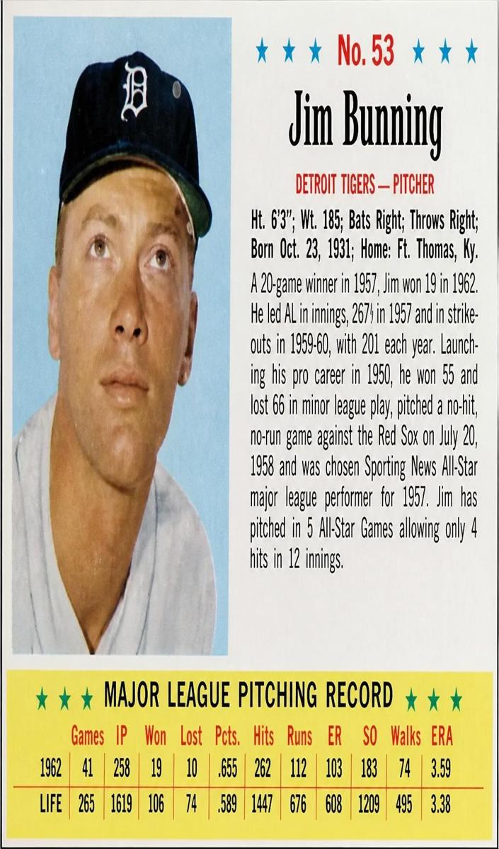 1963 Jim Bunning #53