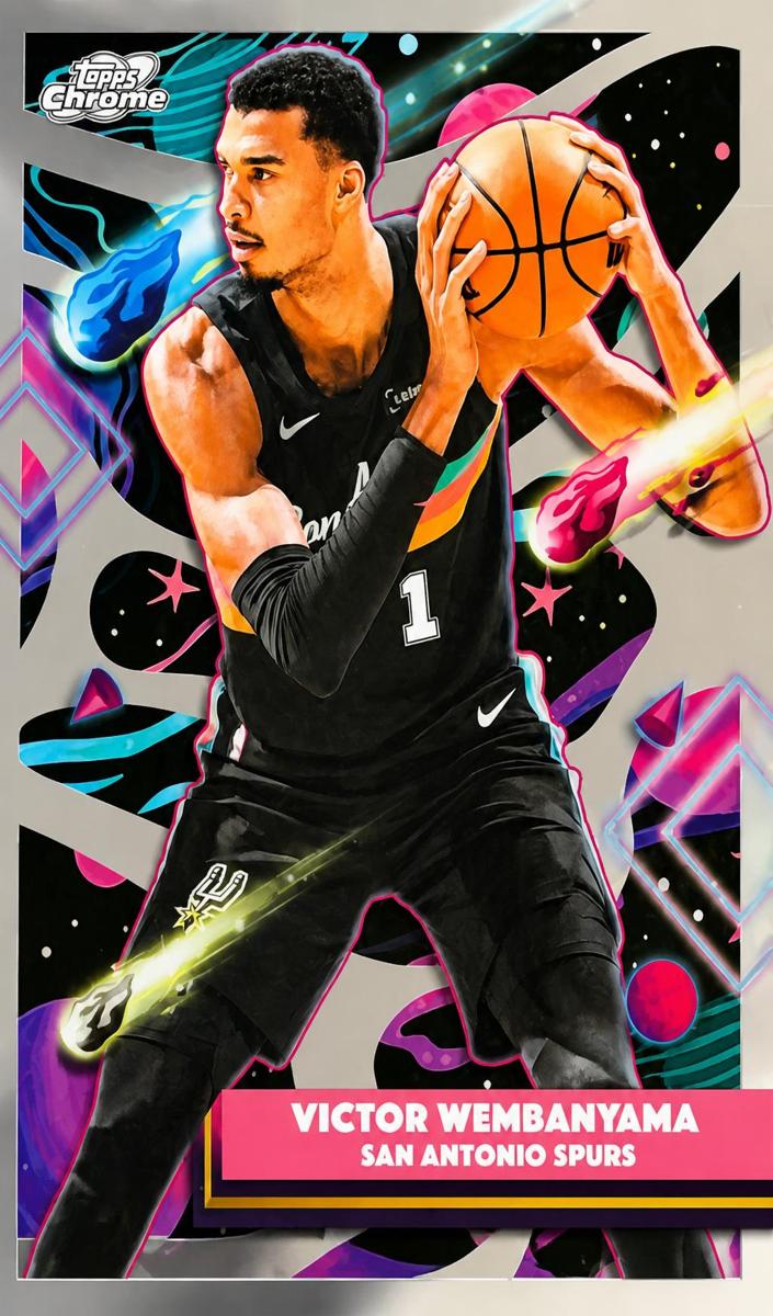 Victor Wembanyama 2025-26 Cosmic Chrome Basketball card