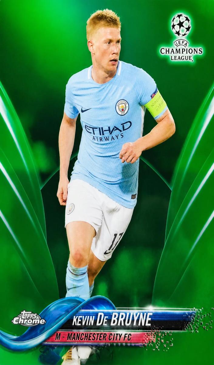 2017 Topps Chrome UEFA Champions League Kevin De Bruyne [Green] #69 card