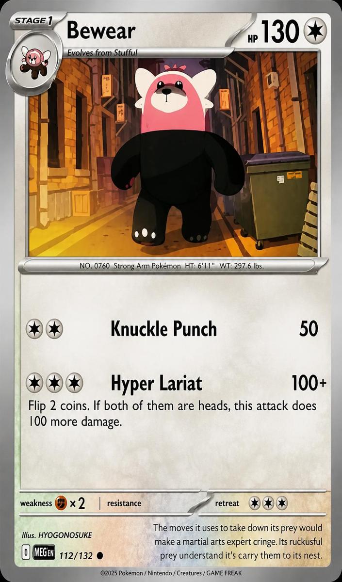 Bewear 2025 Pokemon Mega Evolution