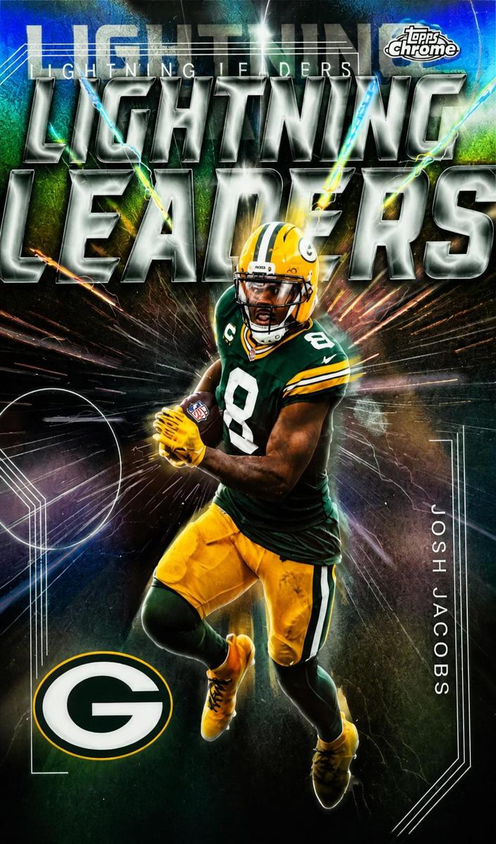 2025 Topps Chrome Lightning Leaders Josh Jacobs #LL-20 card
