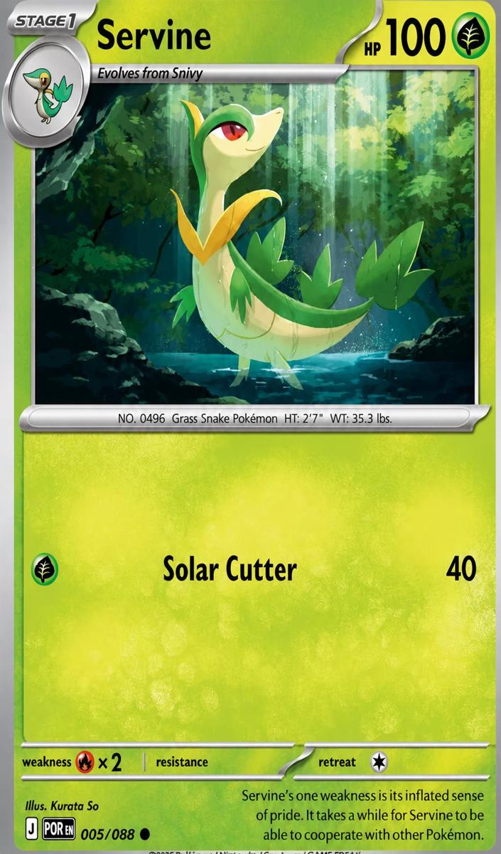 Servine 2026 Pokemon Mega Evolution Perfect Order