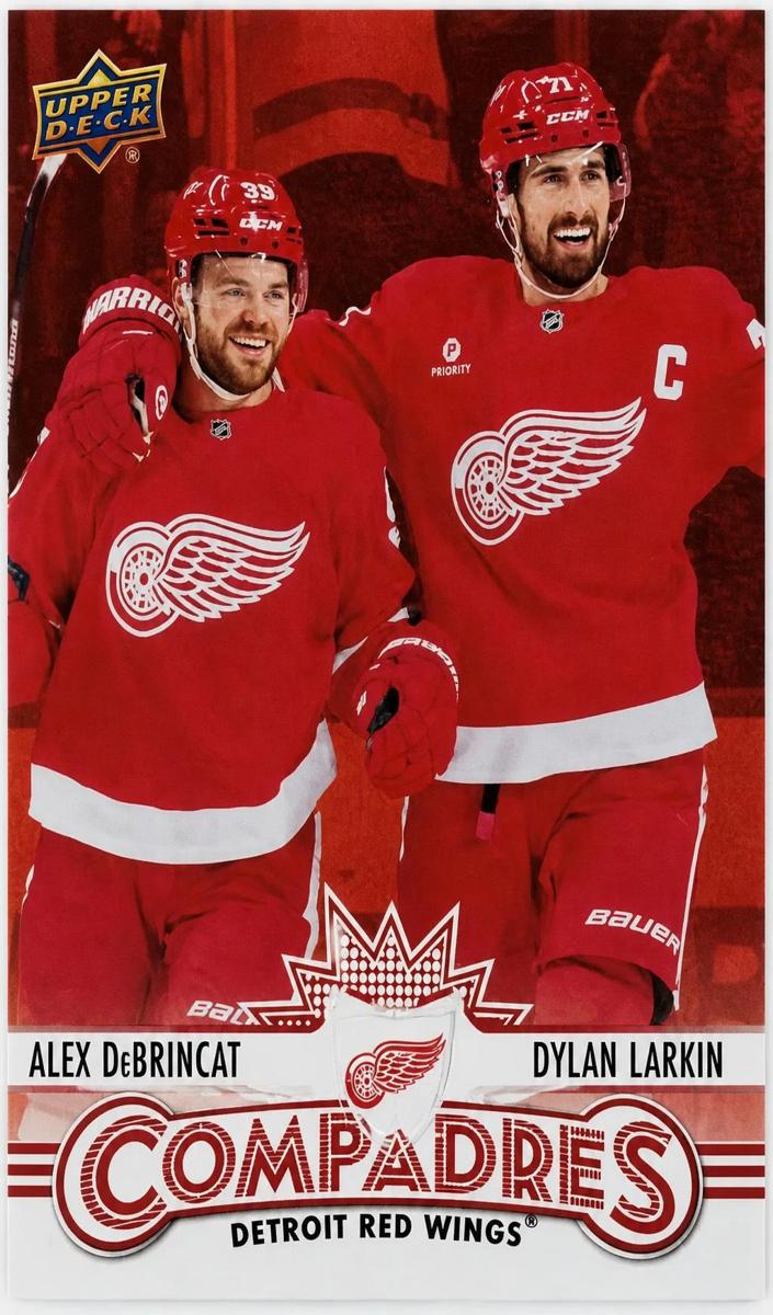 2025 Upper Deck Alex DeBrincat / Dylan Larkin [Red] #CM-1 card
