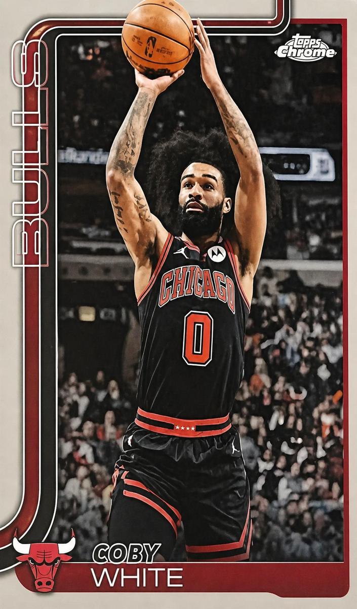 Coby White 2025-26 Topps Chrome Basketball card