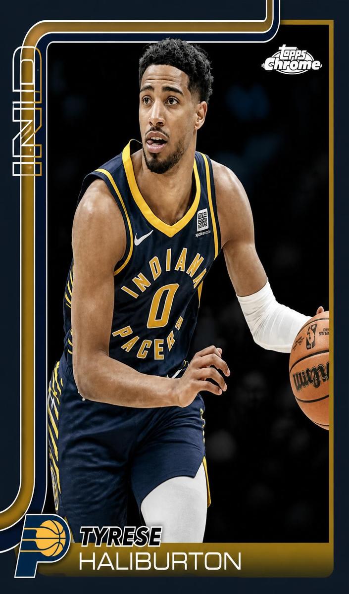 Tyrese Haliburton 2025-26 Topps Chrome Basketball card