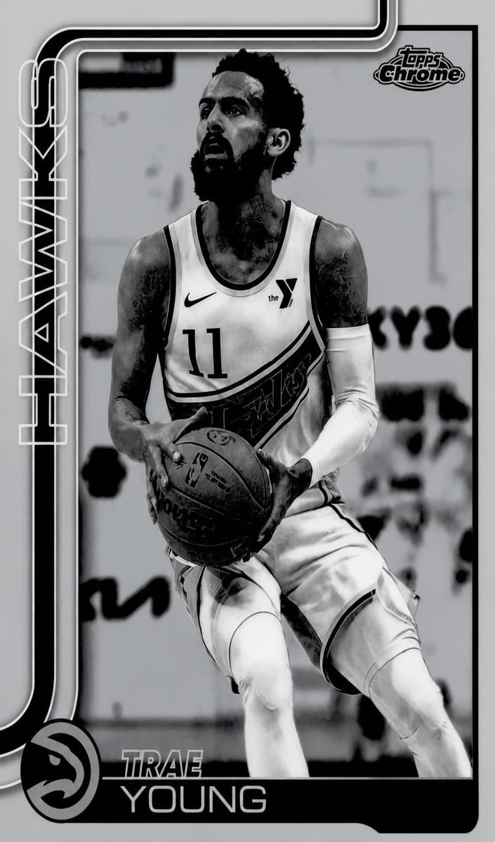 Trae Young 2025-26 Topps Chrome Basketball card