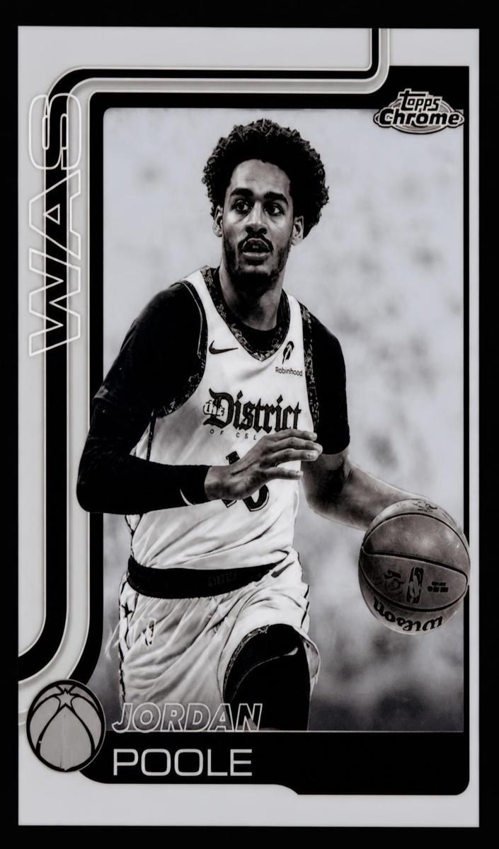 Jordan Poole 2025-26 Topps Chrome Basketball card