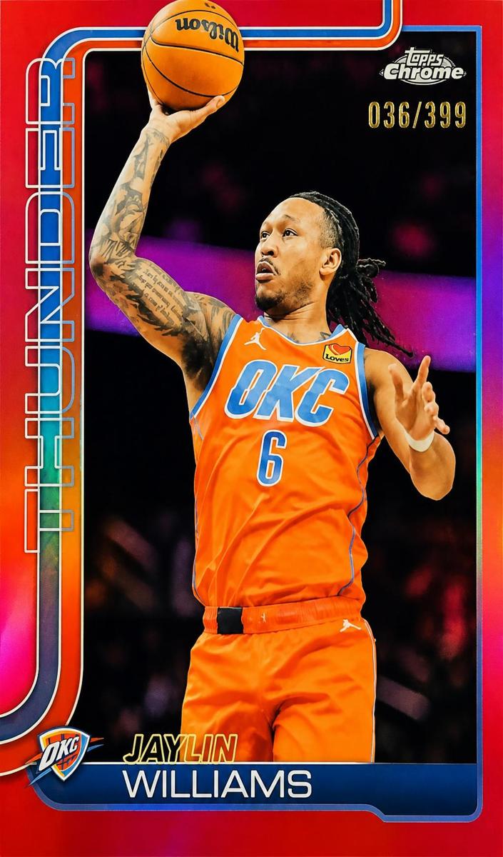 Jaylin Williams 2025-26 Topps Chrome Basketball card