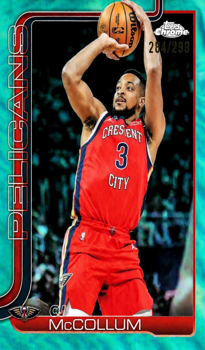 CJ McCollum 2025-26 Topps Chrome Basketball card