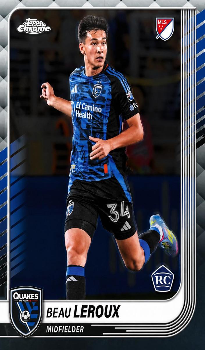 Beau Leroux 2025 Chrome MLS Soccer card