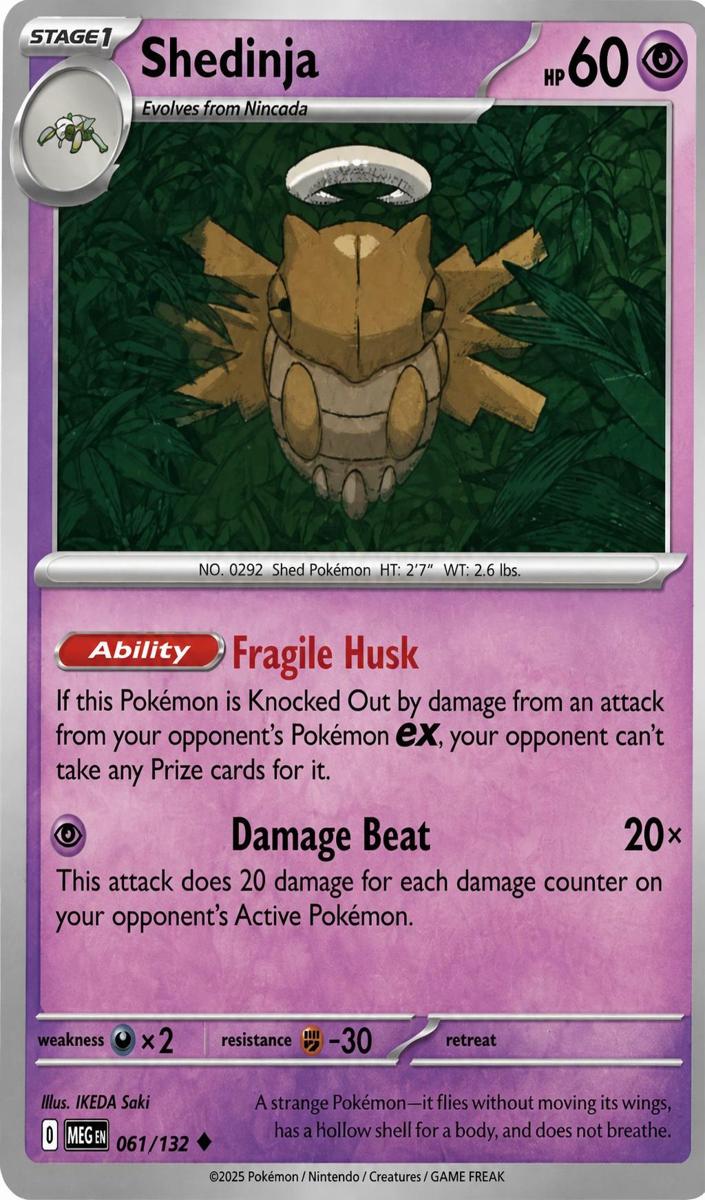 Shedinja 2025 Pokemon Mega Evolution