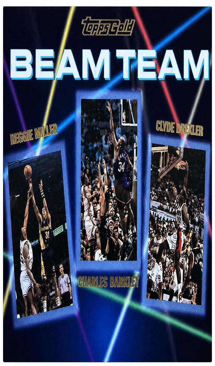 Reggie Miller / Charles Barkley / Clyde Drexler 1992 Topps Beam Team Basketball