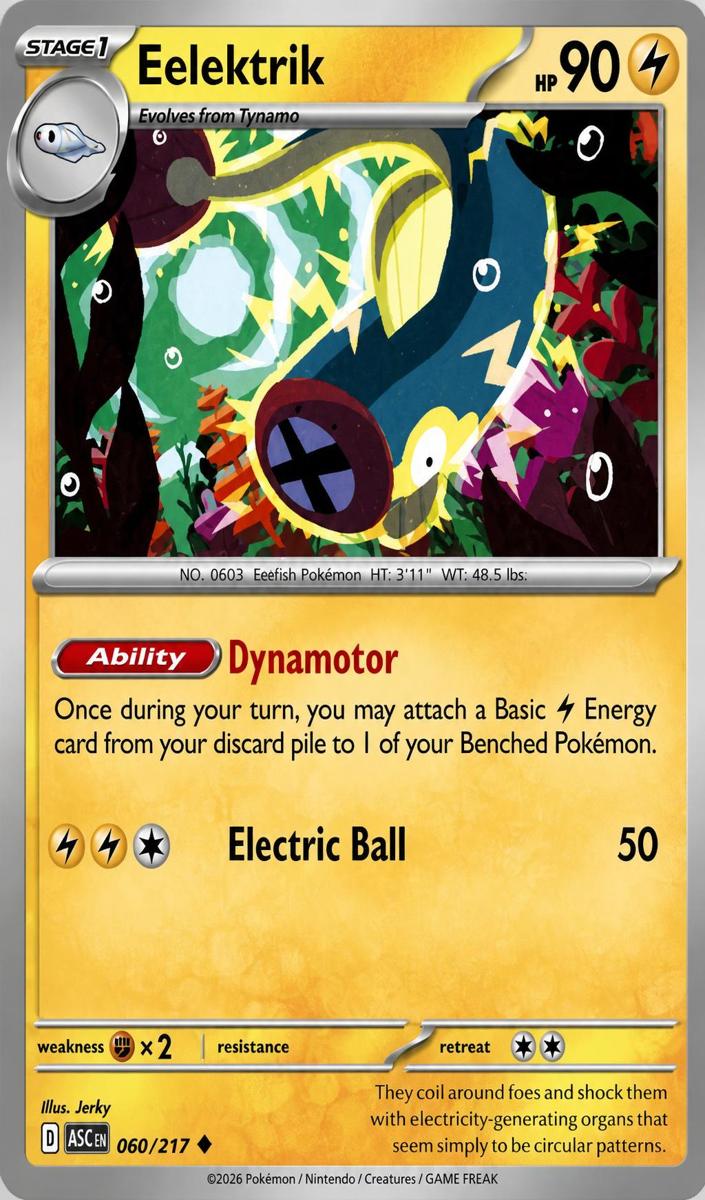 Eelektrik 2026 Pokemon Mega Evolution Ascended Heroes