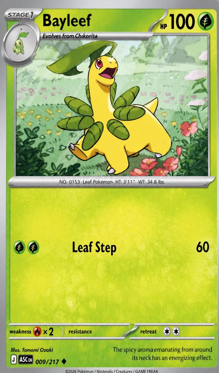 Bayleef 2026 Pokemon Mega Evolution Ascended Heroes
