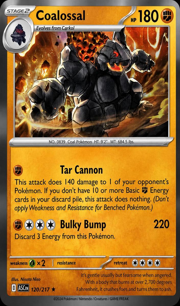 Coalossal 2026 Pokemon Mega Evolution Ascended Heroes