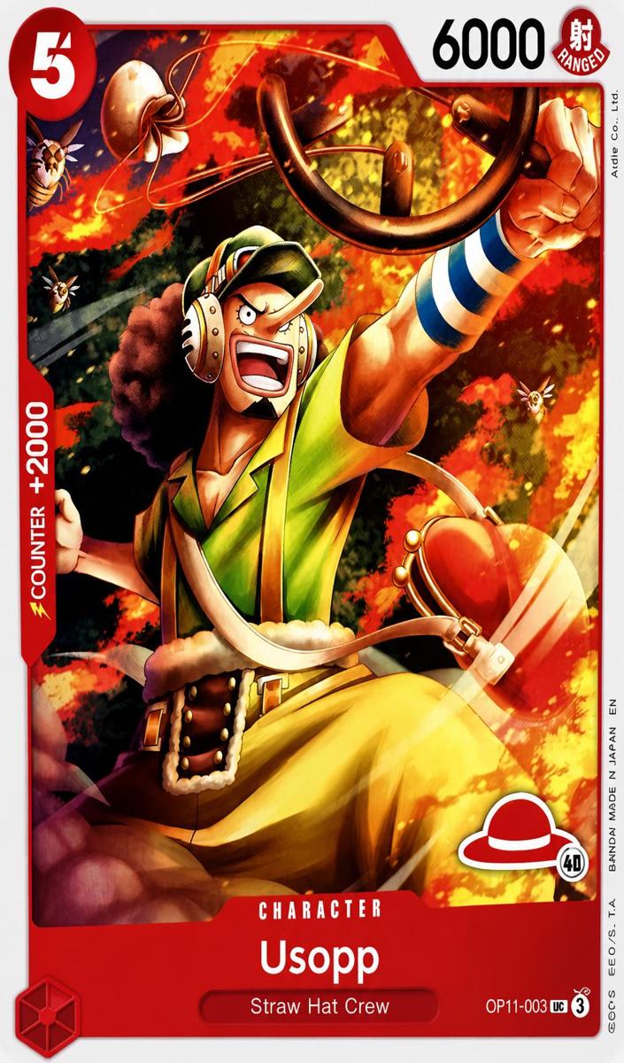 2025 One Piece A Fist Of Divine Speed Usopp #OP11-003 card