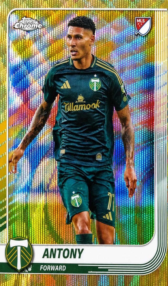 Antony 2025 Chrome MLS Soccer card