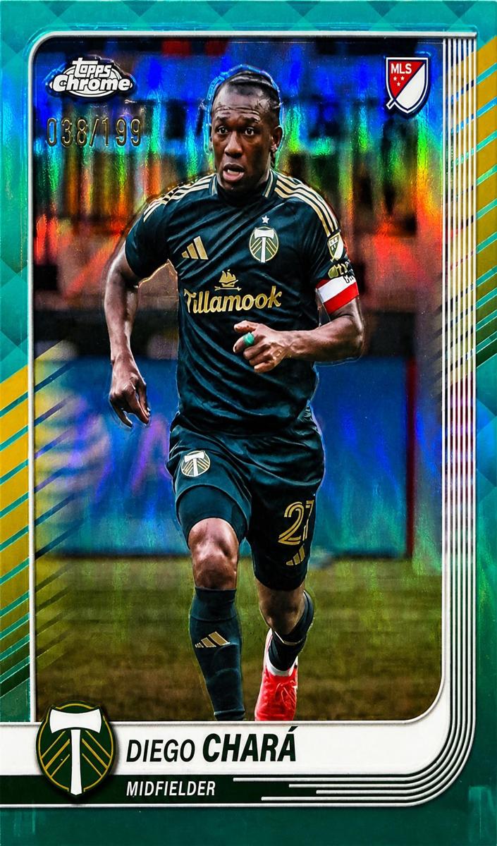 Diego Chara 2025 Chrome MLS Soccer card