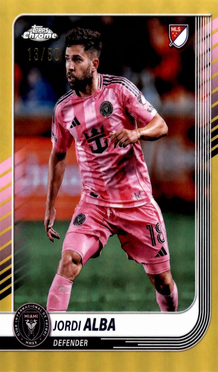 Jordi Alba 2025 Chrome MLS Soccer card