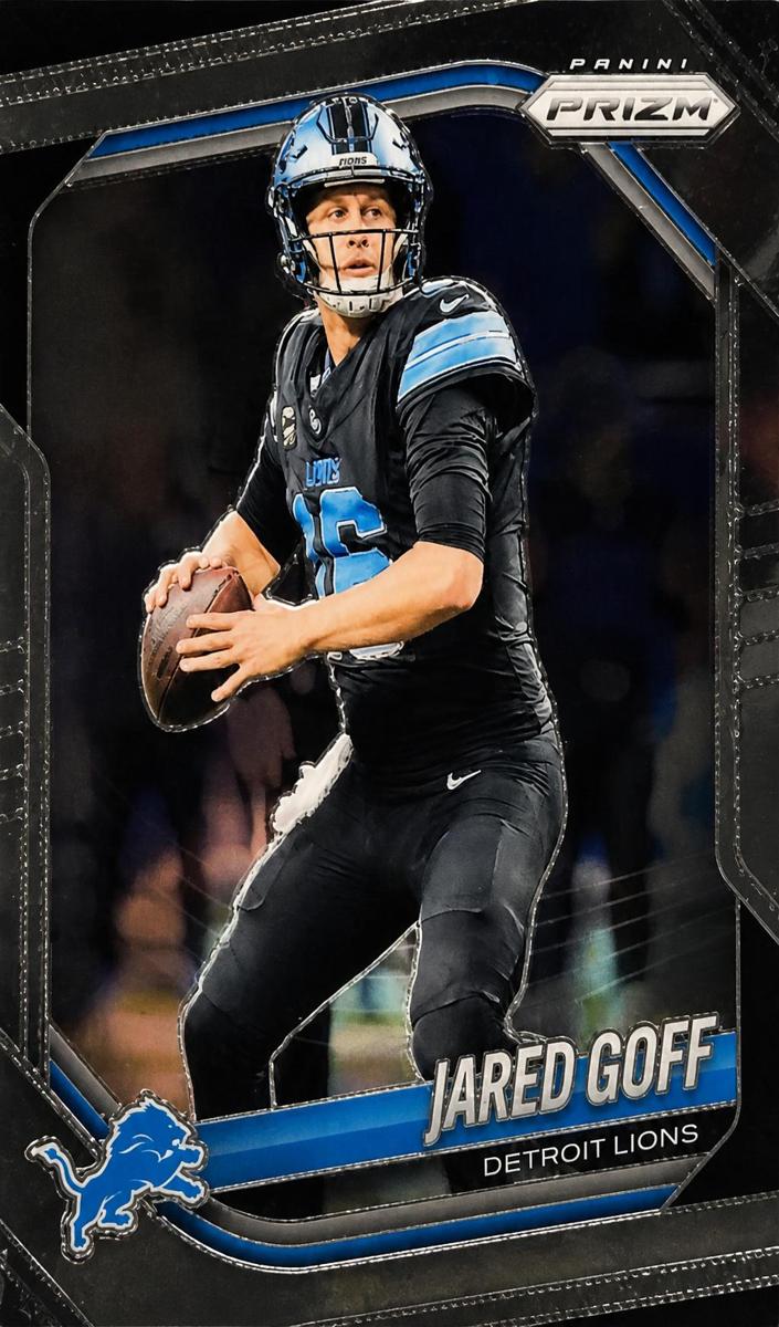 Jared Goff 2025 Prizm Football card