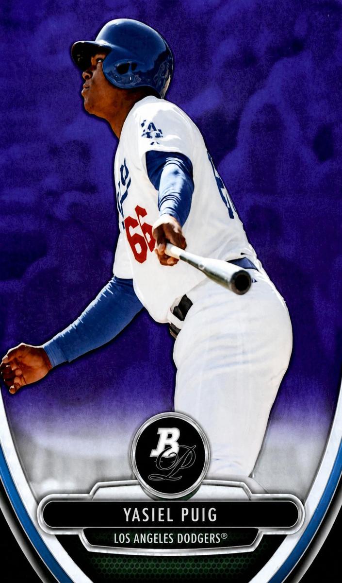 2013 Yasiel Puig [Purple Refractor] #BPCP49