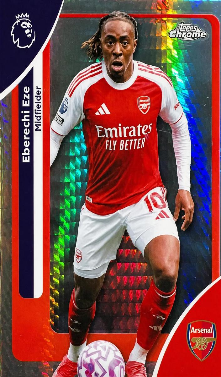 2026 Topps Chrome Premier League Eberechi Eze #11 card