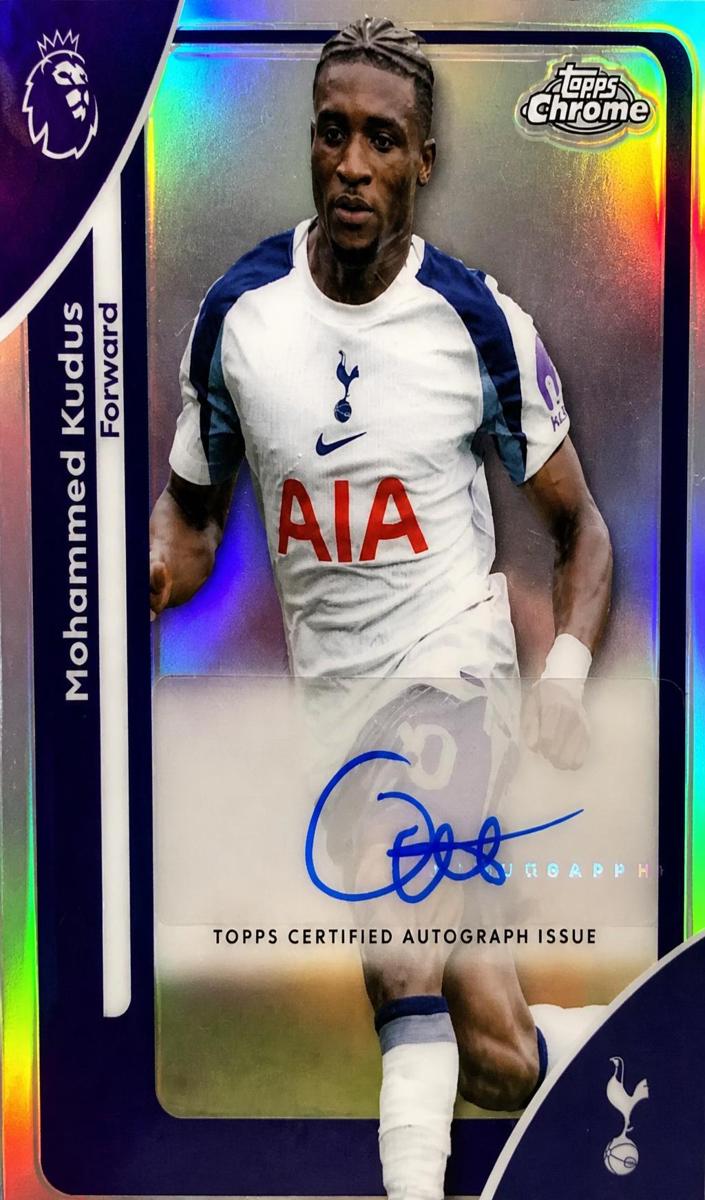 2026 Topps Chrome Premier League Mohammed Kudus #CA-MK card