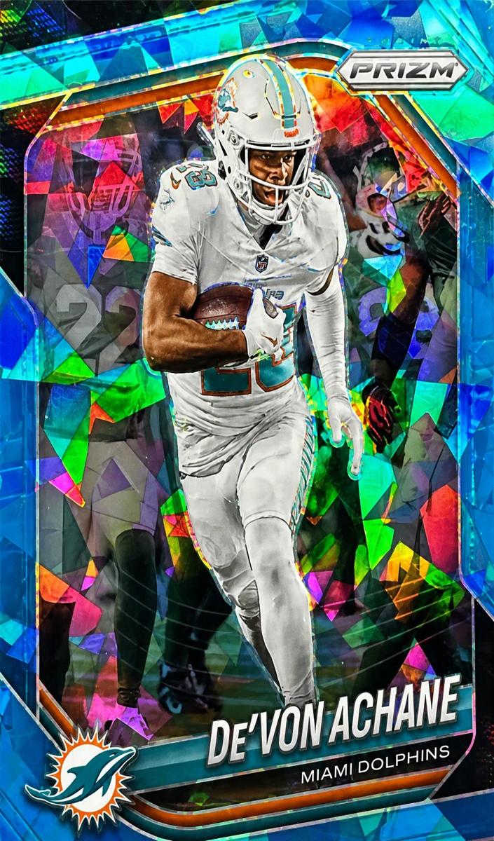 De'Von Achane 2025 Prizm Football card