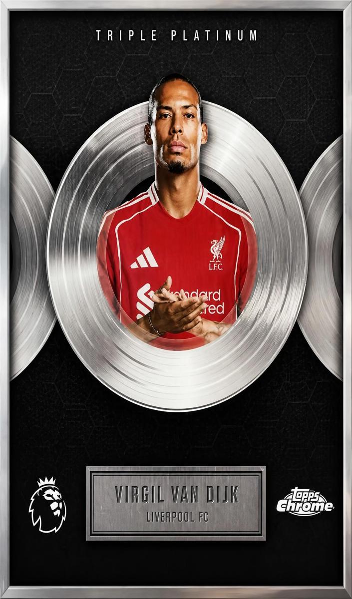 2026 Topps Chrome Premier League Virgil van Dijk #TP-2 card