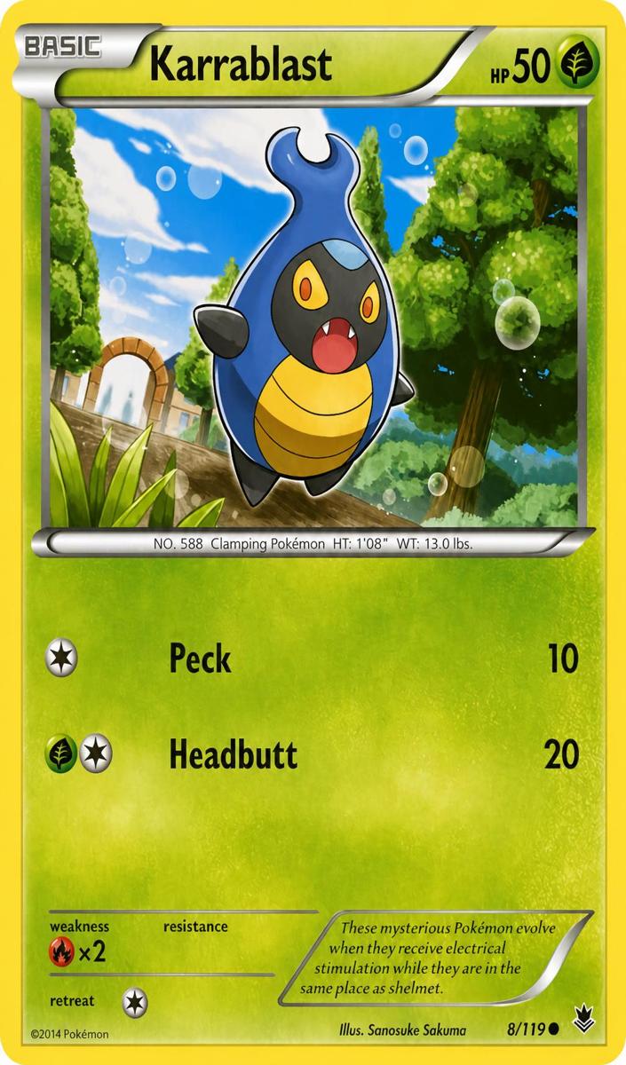 Karrablast 2014 Pokemon XY Phantom Forces