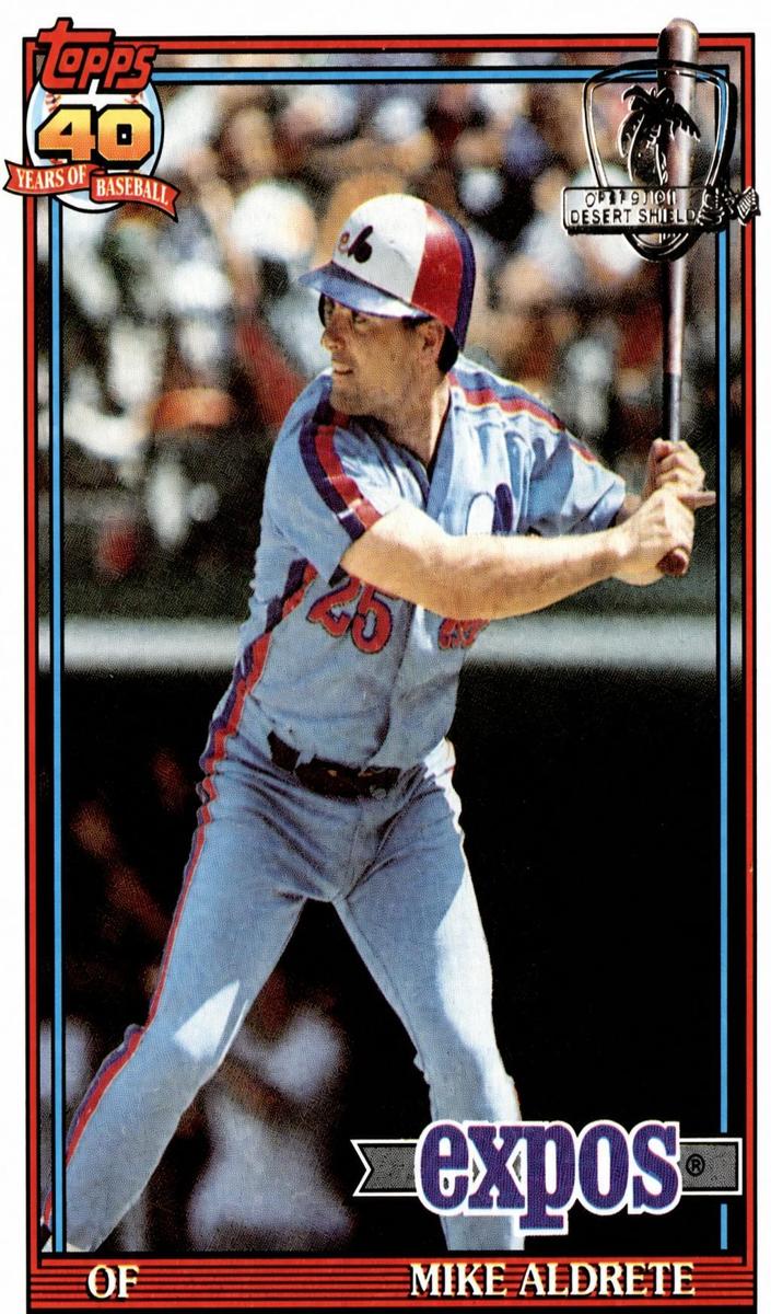 1991 Topps Mike Aldrete #483 card