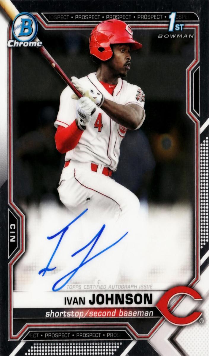2021 Bowman Chrome Prospects Ivan Johnson #CPA-IJ card