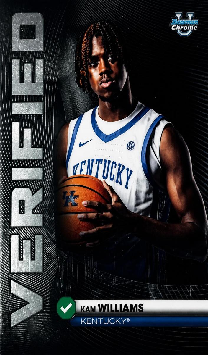 Kam Williams 2025 Bowman Basketball card
