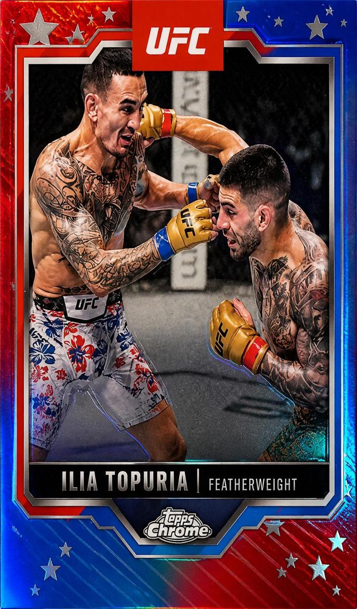 2025 Ilia Topuria [Red & Blue Refractor] #43
