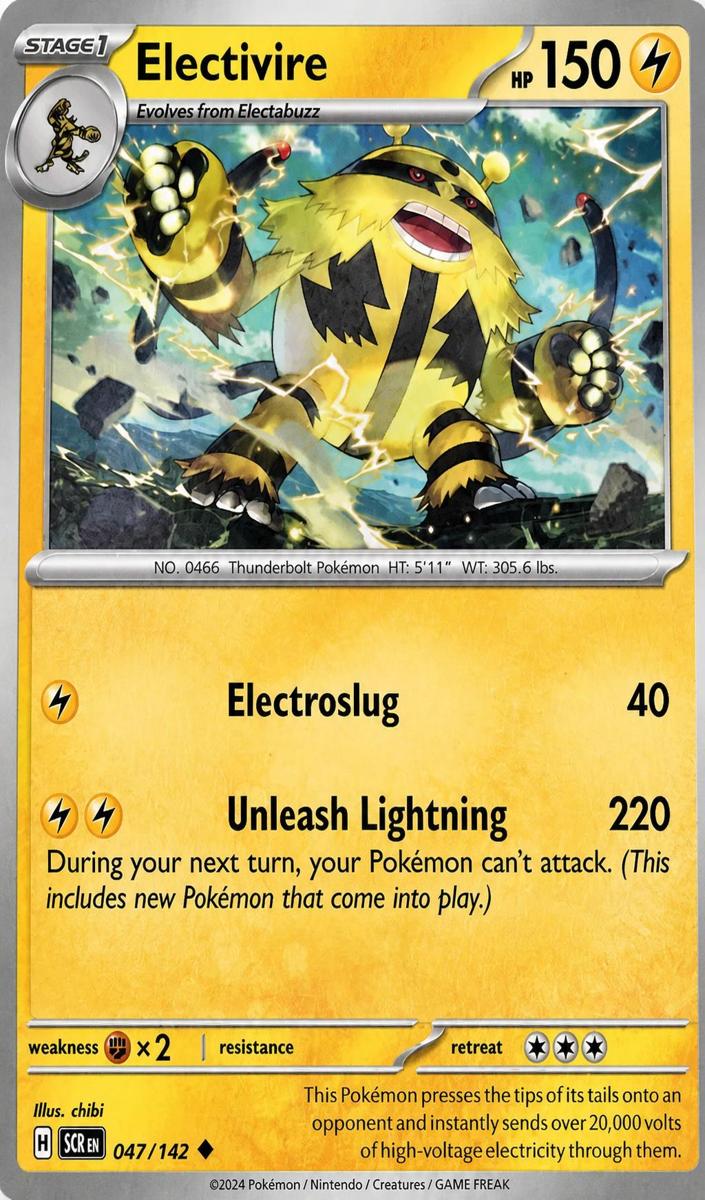 Electivire 2024 Pokemon Scarlet & Violet Stellar Crown