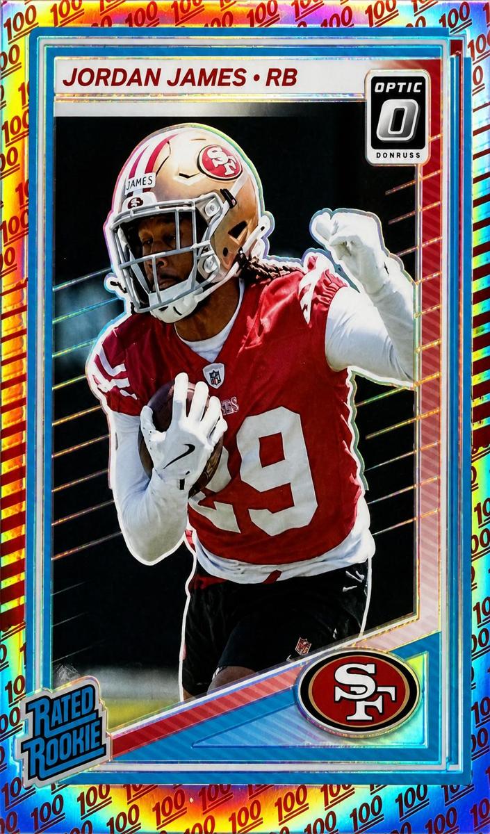 Jordan James 2025 Donruss Optic Football card