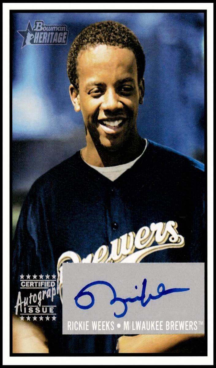2003 Bowman Heritage Rickie Weeks #SG-RW card