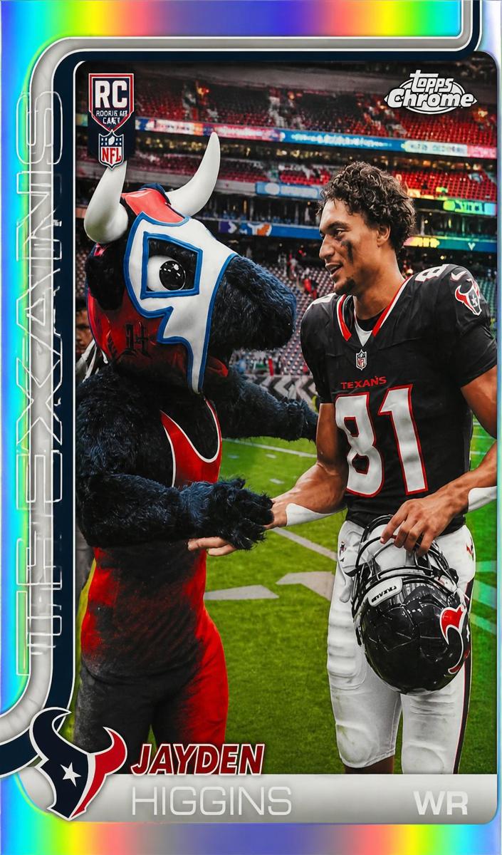 2025 Topps Chrome Jayden Higgins [X-Fractor Pink] #343 card