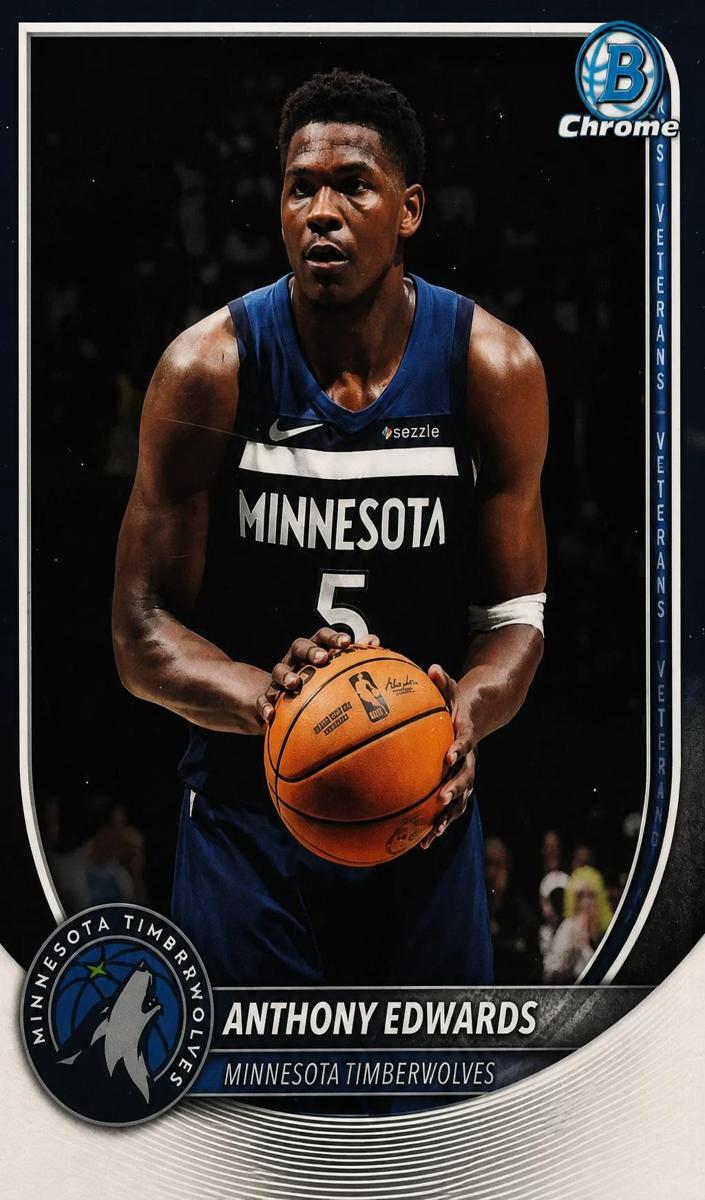 Anthony Edwards 2025 Bowman Basketball card