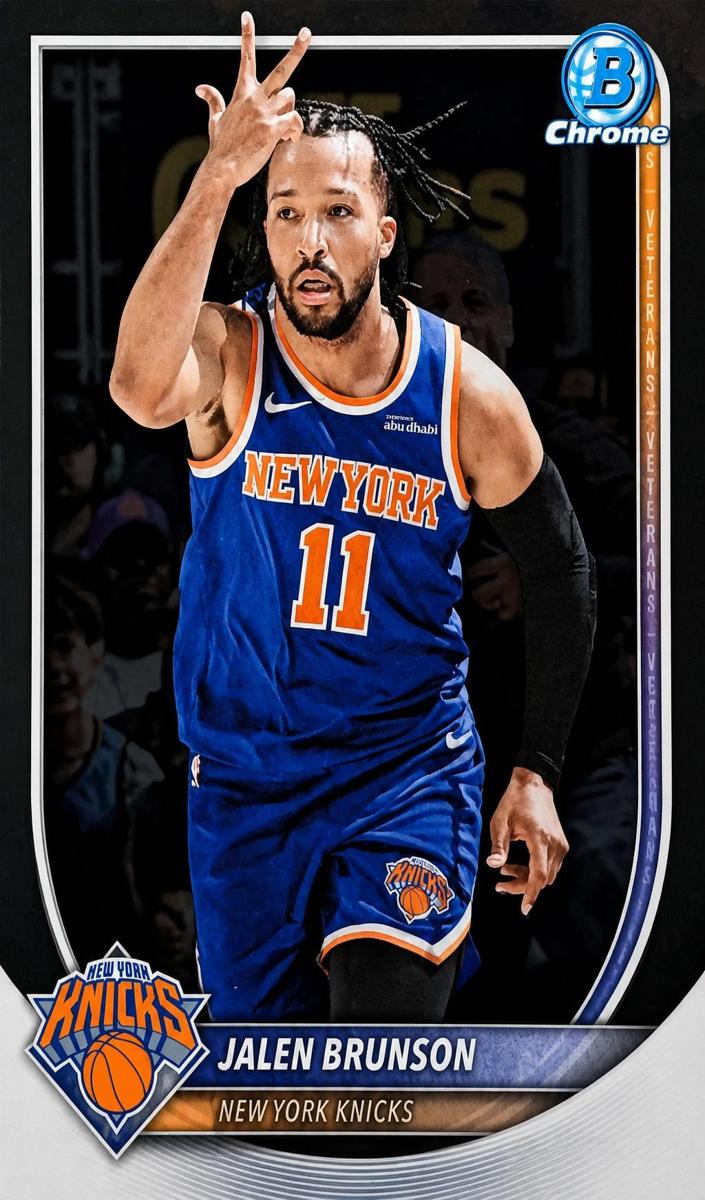 Jalen Brunson 2025 Bowman Basketball card