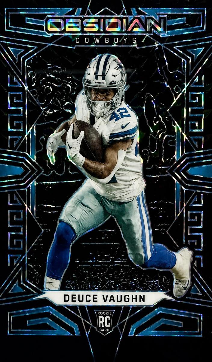 2023 Panini Obsidian Deuce Vaughn #124 card
