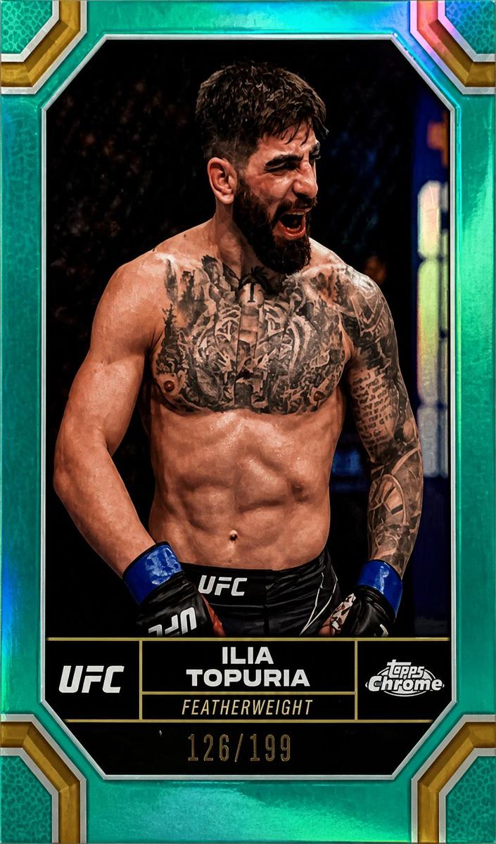 2024 Ilia Topuria [Aqua Refractor] #77