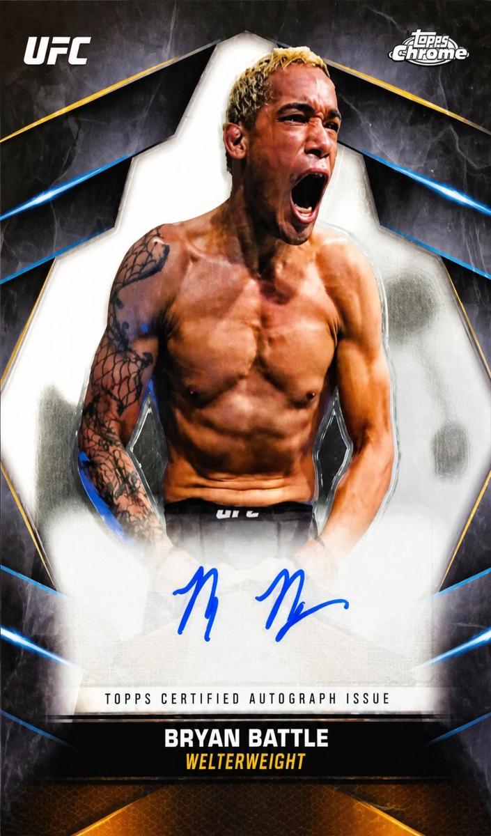 2024 Topps Chrome UFC Veteran Autograph Bryan Battle #CVA-BBA card